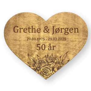 Hjerte til æresport til guldbryllup
