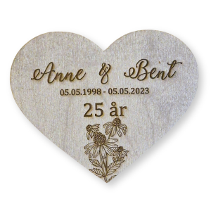 Hjerte til æresport til sølvbryllup