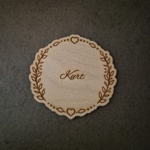 Bordkort i træ eller akryl - BK07