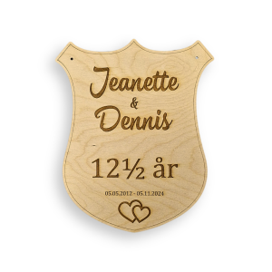 Skjold til æresport i træ