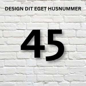 Design dit eget husnummer i akryl