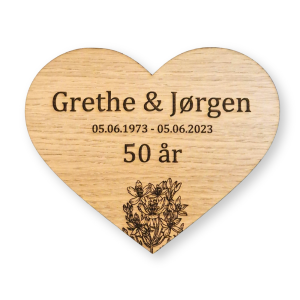 Hjerte til æresport i egetræ