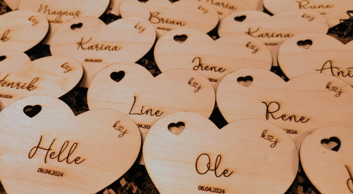 Specialdesignede bordkort til bryllup