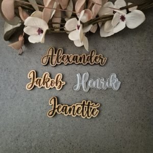 Bordkort i træ eller akryl - BK13