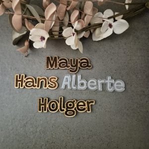 Bordkort i træ eller akryl - BK15