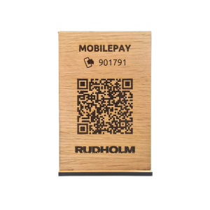 Skilt til Mobilepay med QR kode